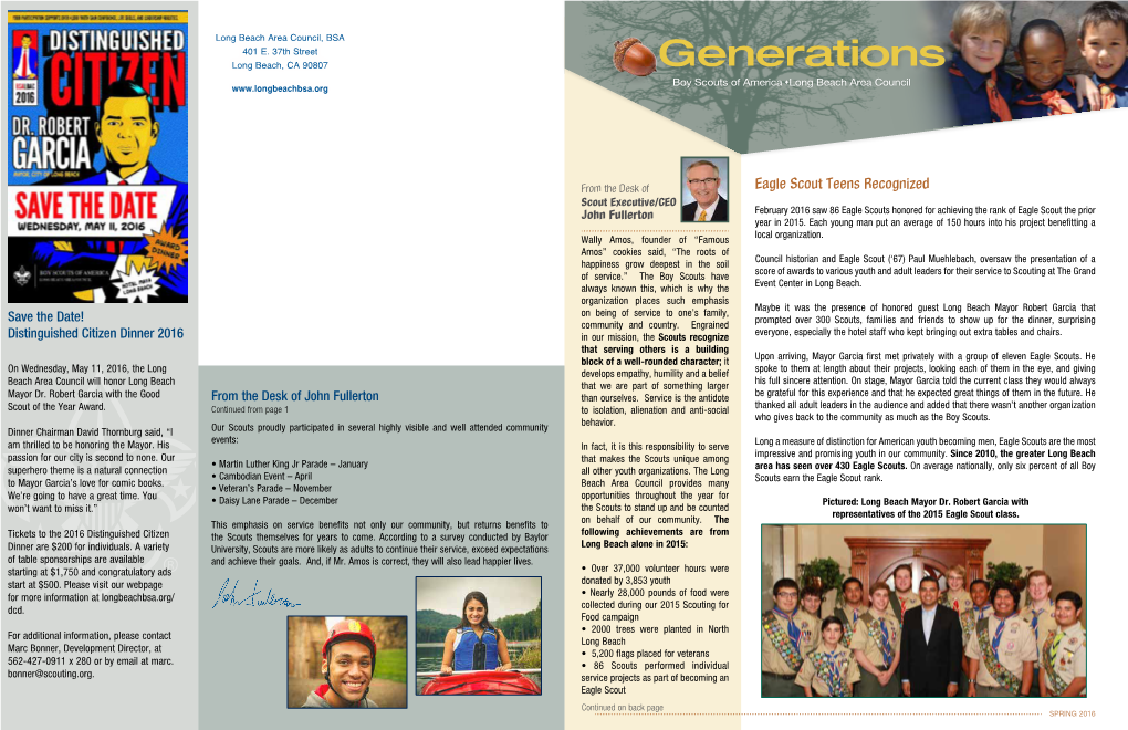 Generations Boy Scouts of America Slong Beach Area Council