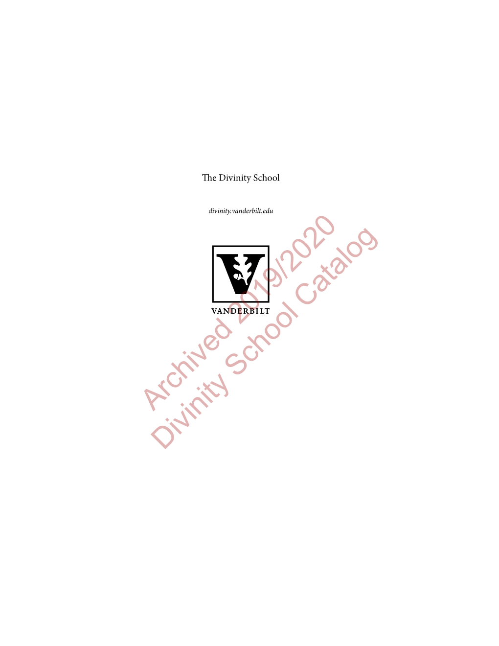 2019-2020 Divinity School Catalog