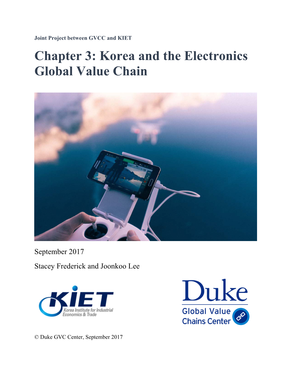 Chapter 3: Korea and the Electronics Global Value Chain