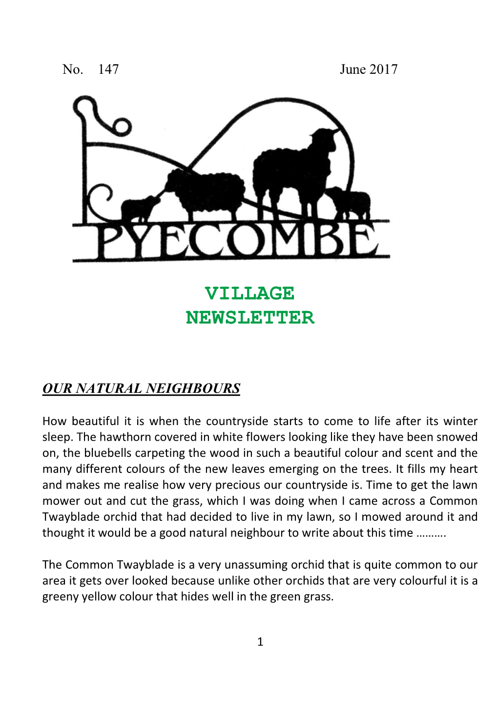 Village Newsletter