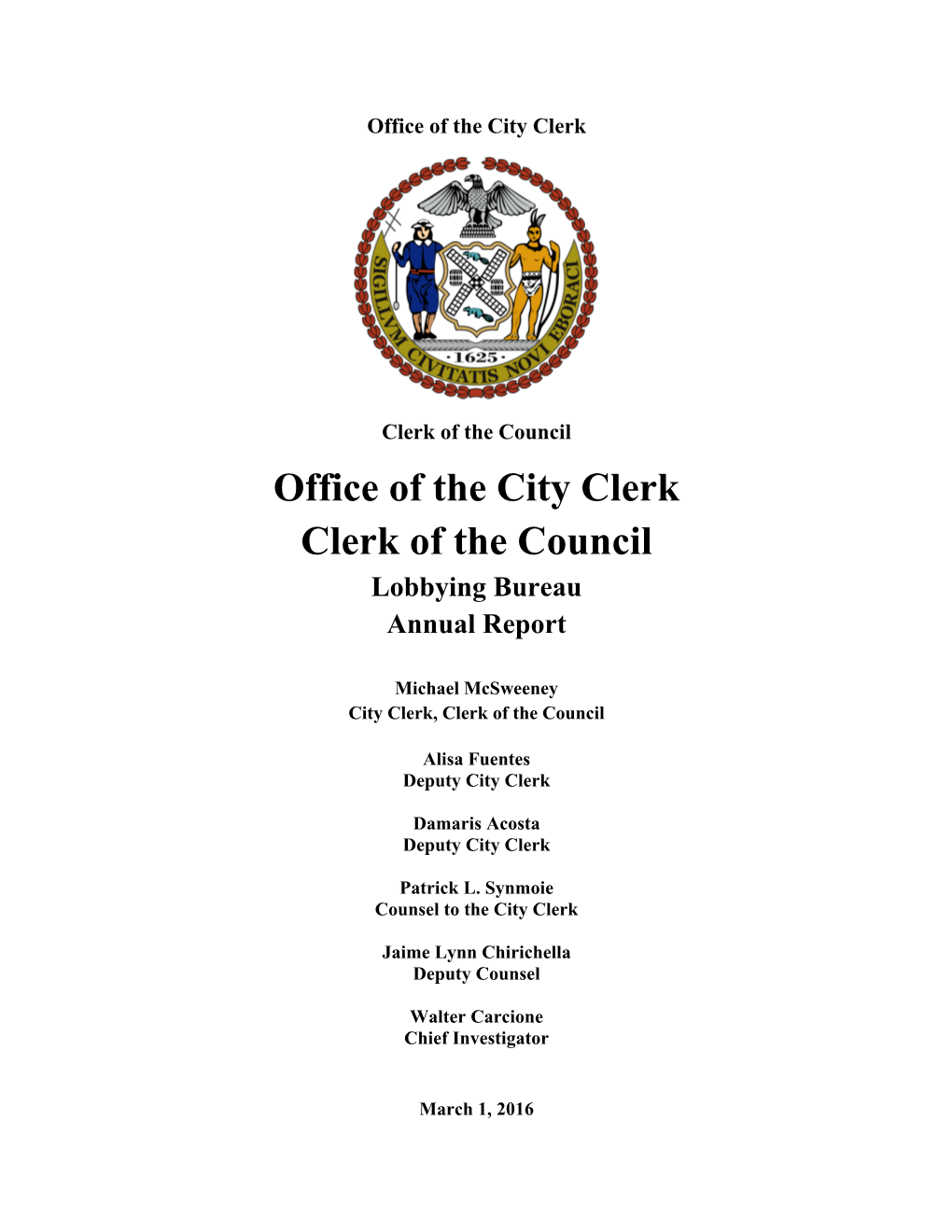 Office of the City Clerk