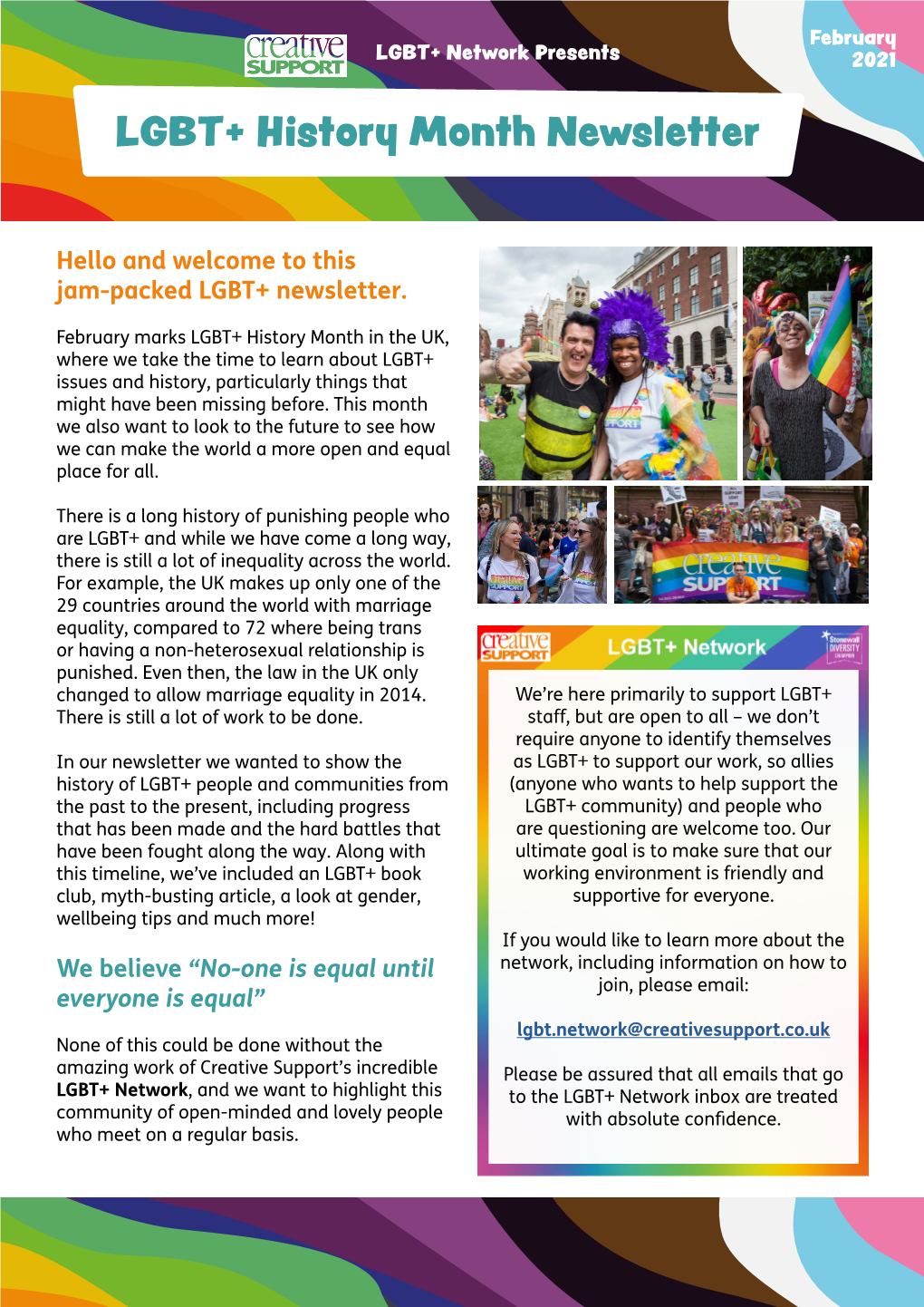 LGBT+ History Month Newsletter