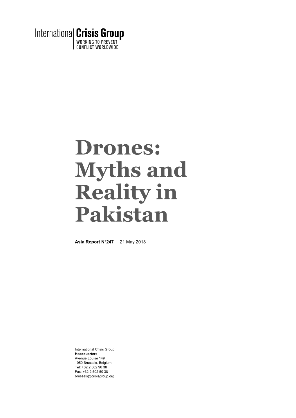 Drones: Myths and Reality in Pakistan
