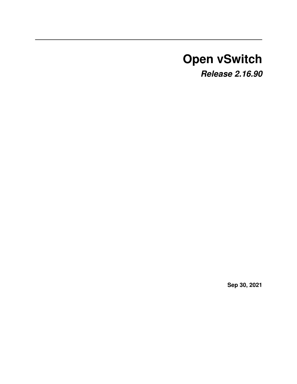 Open Vswitch Release 2.16.90