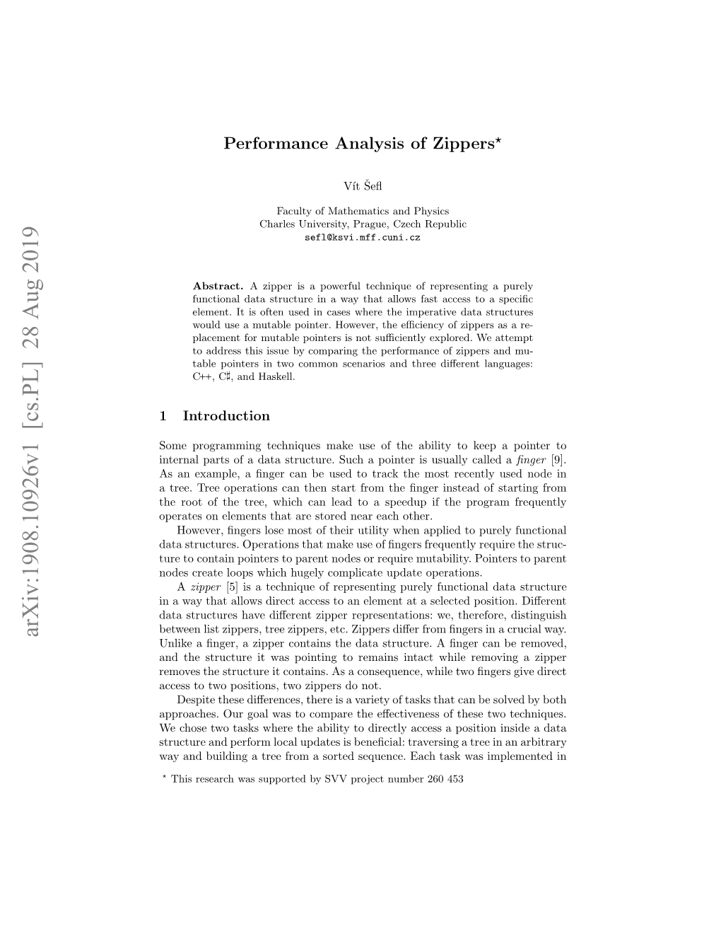 Arxiv:1908.10926V1 [Cs.PL] 28 Aug 2019 Nenlprso Aasrcue Uhapitri Sal Alda Pointe Called Usually a Is Keep Pointer to a Ability Such Structure