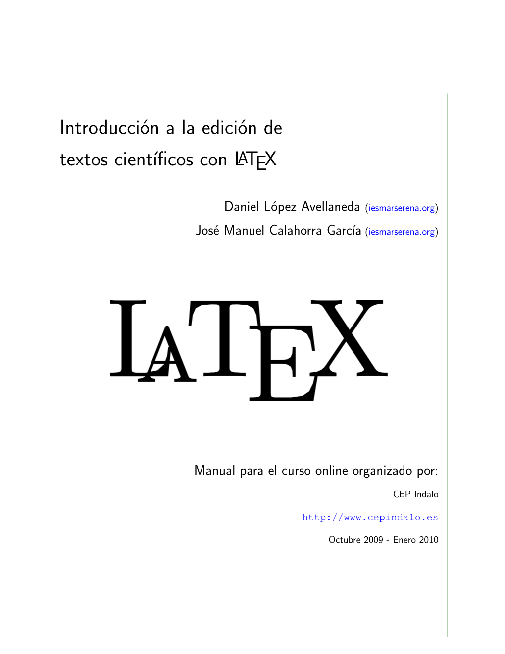 Introducción a La Edición De Textos Científicos Con LATEX