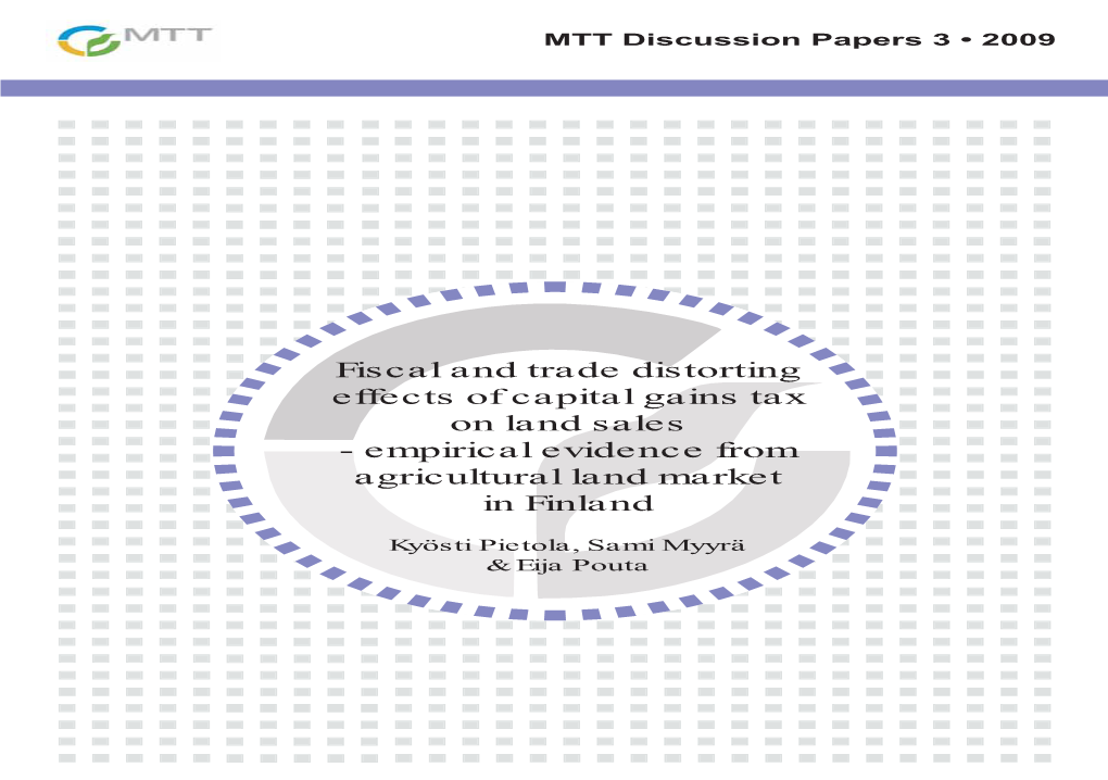 Fiscal Effects of Capital Gains Tax on Land Sales