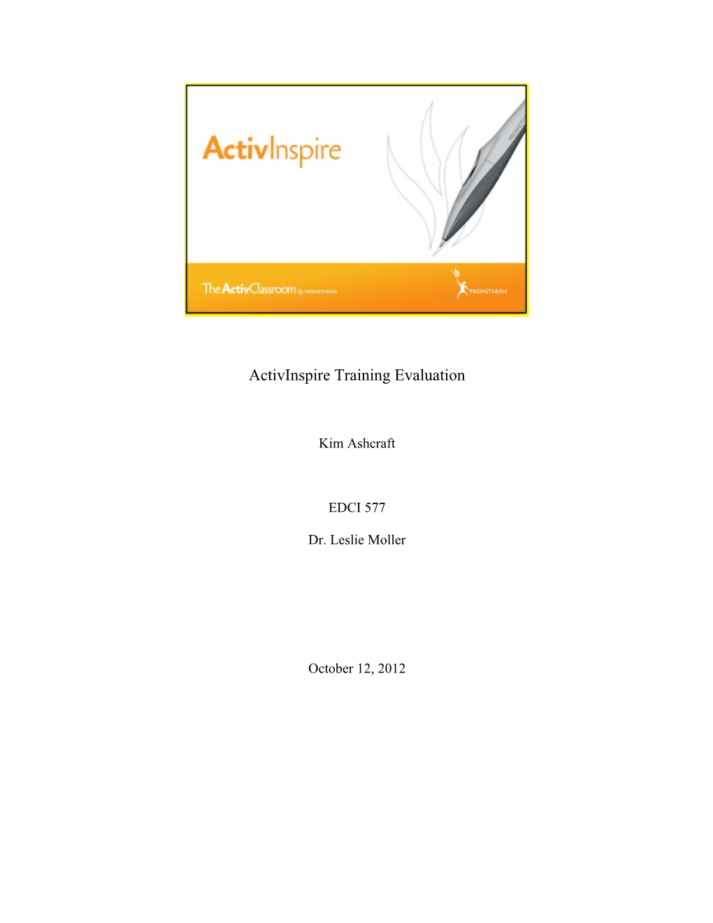 Activinspire Training Evaluation