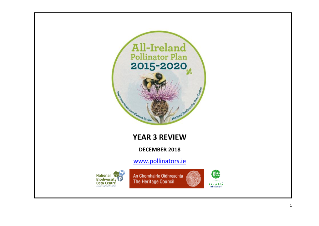 All-Ireland Pollinator Plan – Year 3 Review