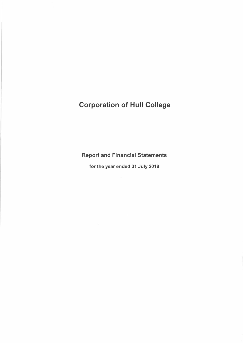 Corporation of Hull College