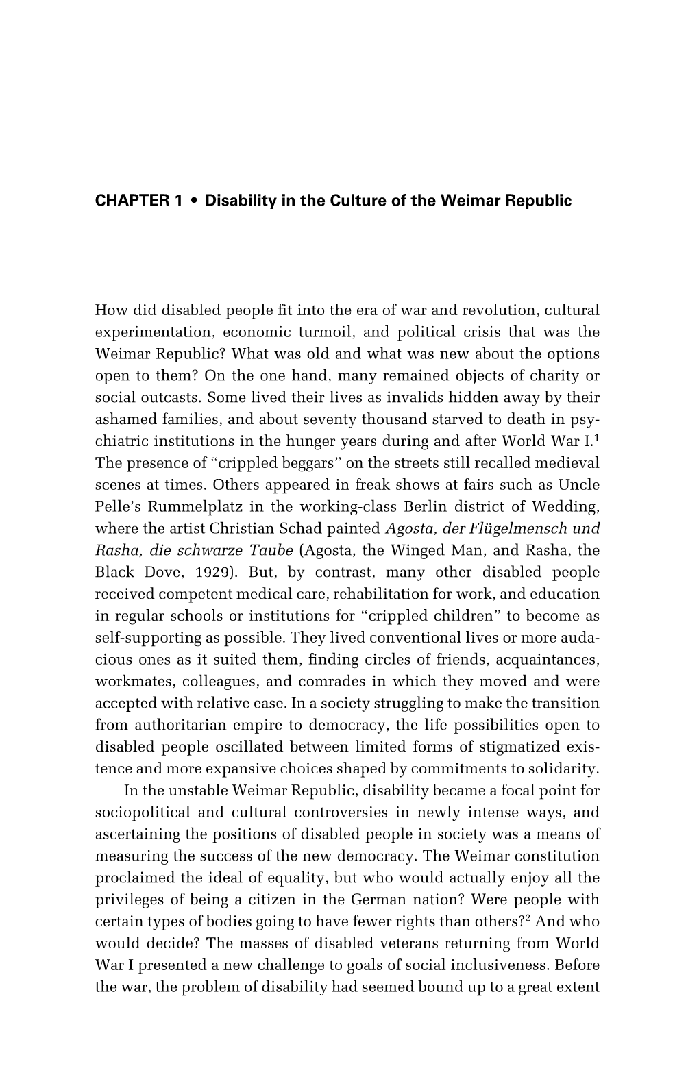 CHAPTER 1 • Disability in the Culture of the Weimar Republic