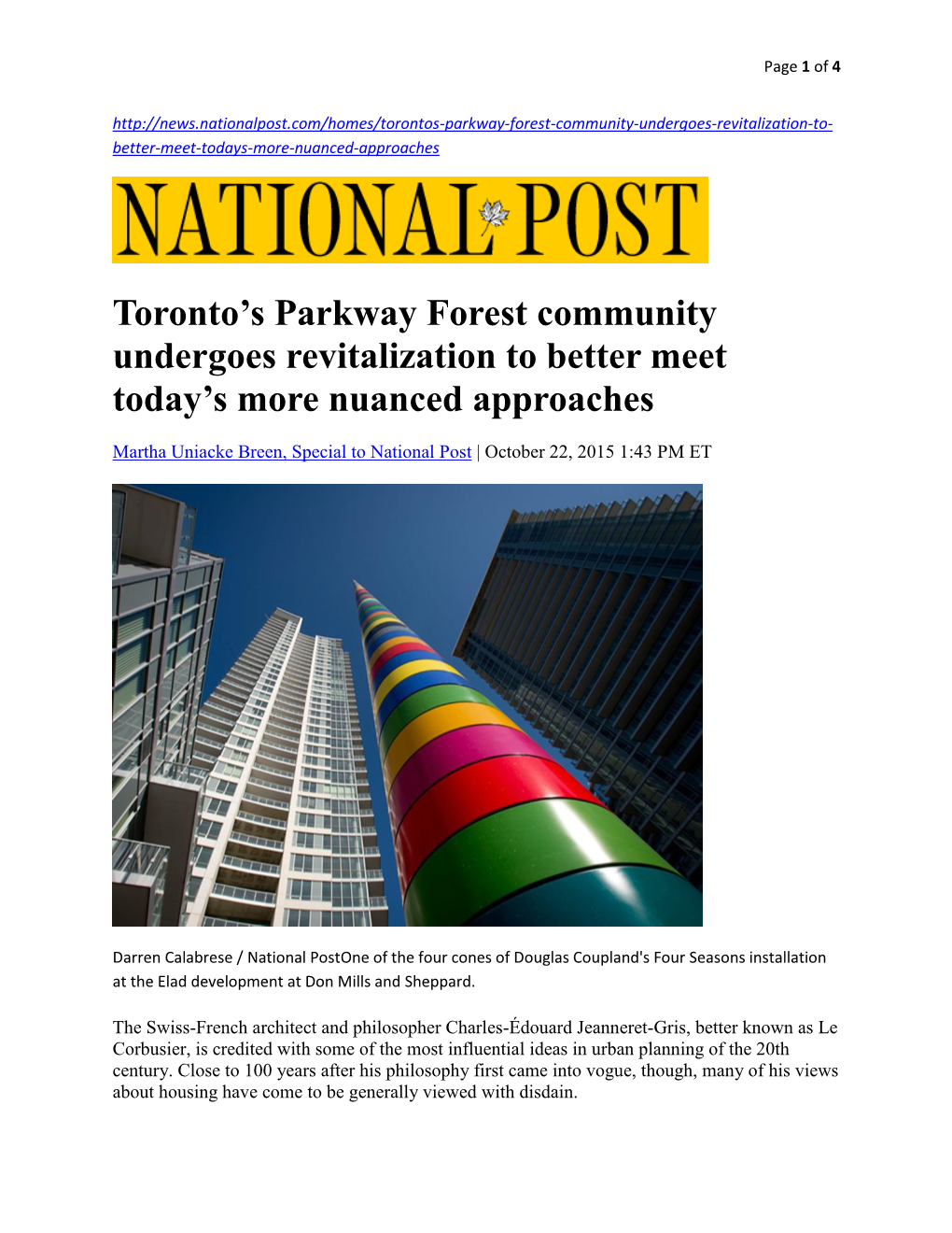 Toronto's Parkway Forest Community Undergoes Revitalization to Better Meet Today's More Nuanced Approaches