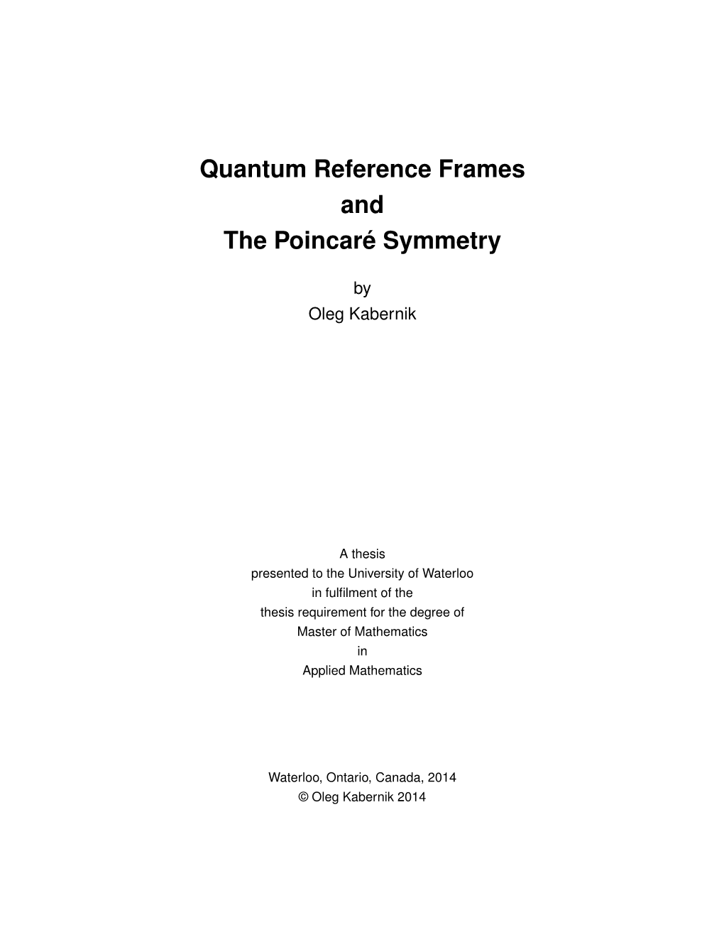 Quantum Reference Frames and the Poincaré Symmetry