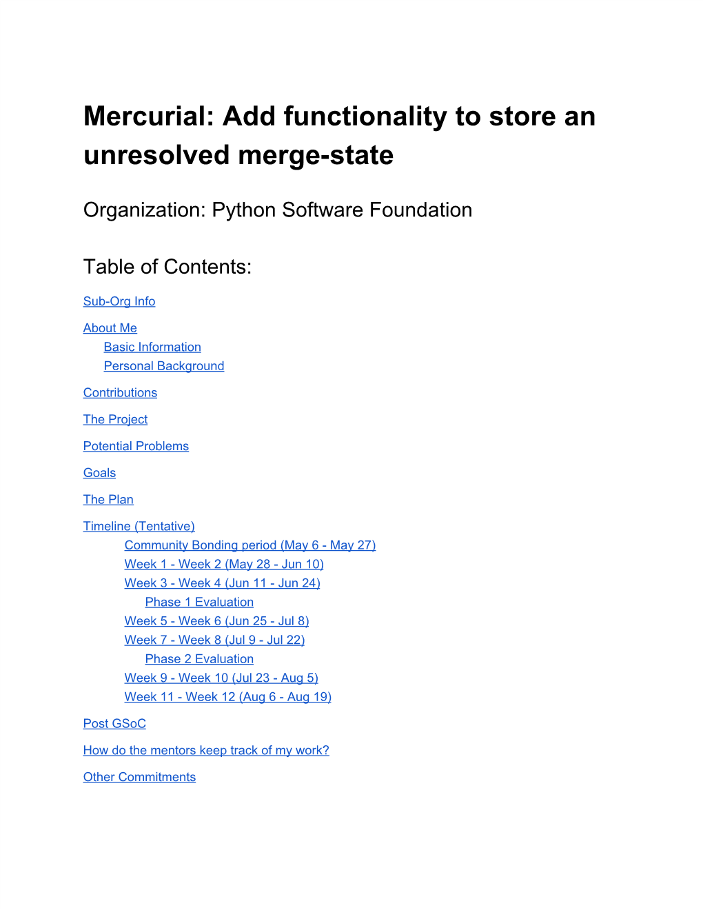 Mercurial: Add Functionality to Store an Unresolved Merge-State