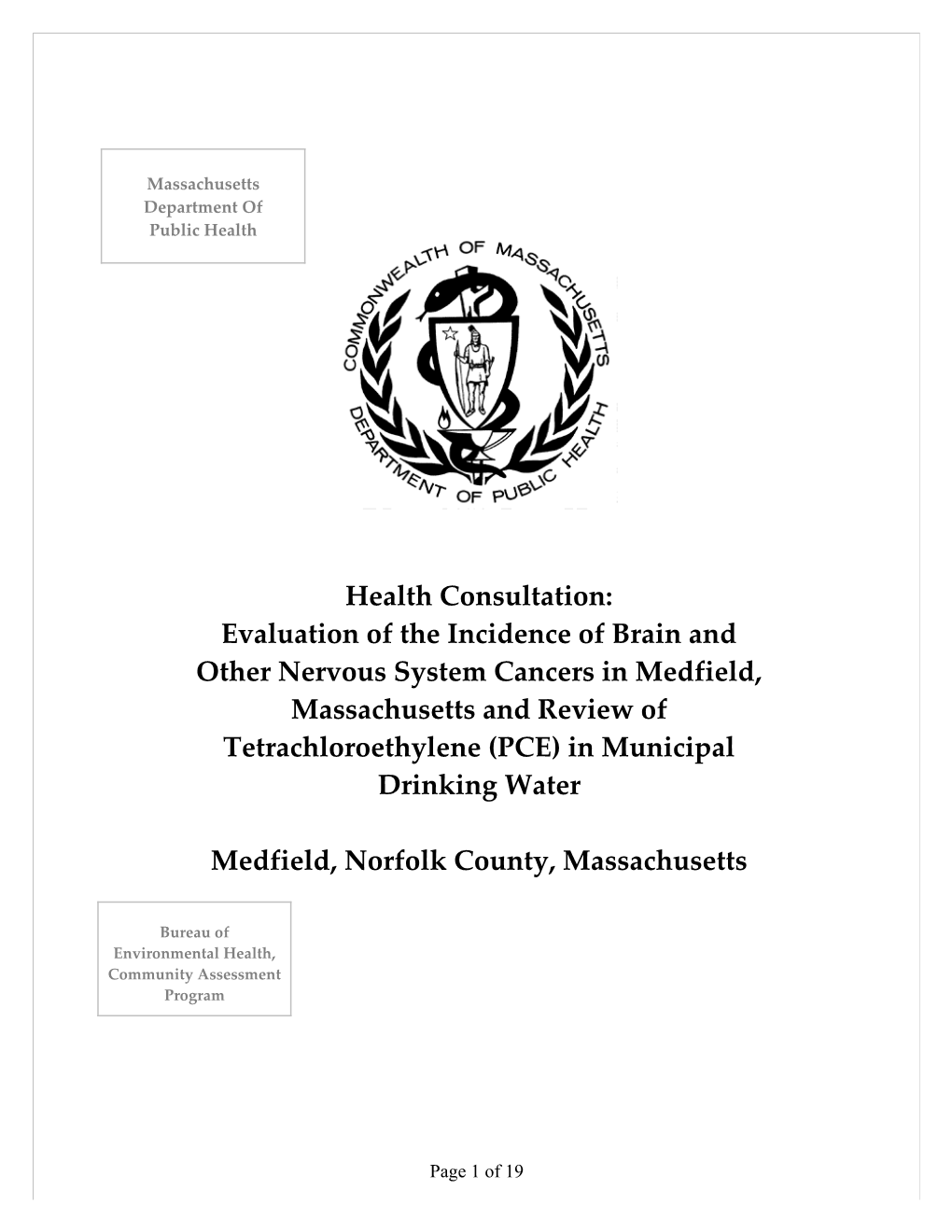 Health Consult - Evaluation of the Incidence of Brain and Other Nervous System Cancers