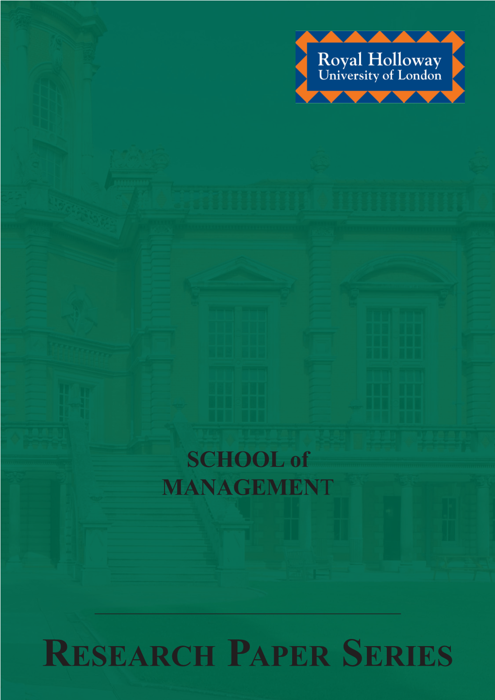 RESEARCH PAPER SERIES Alan Pilkington, School of Management,Royal Holloway University of London, Egham, Surrey