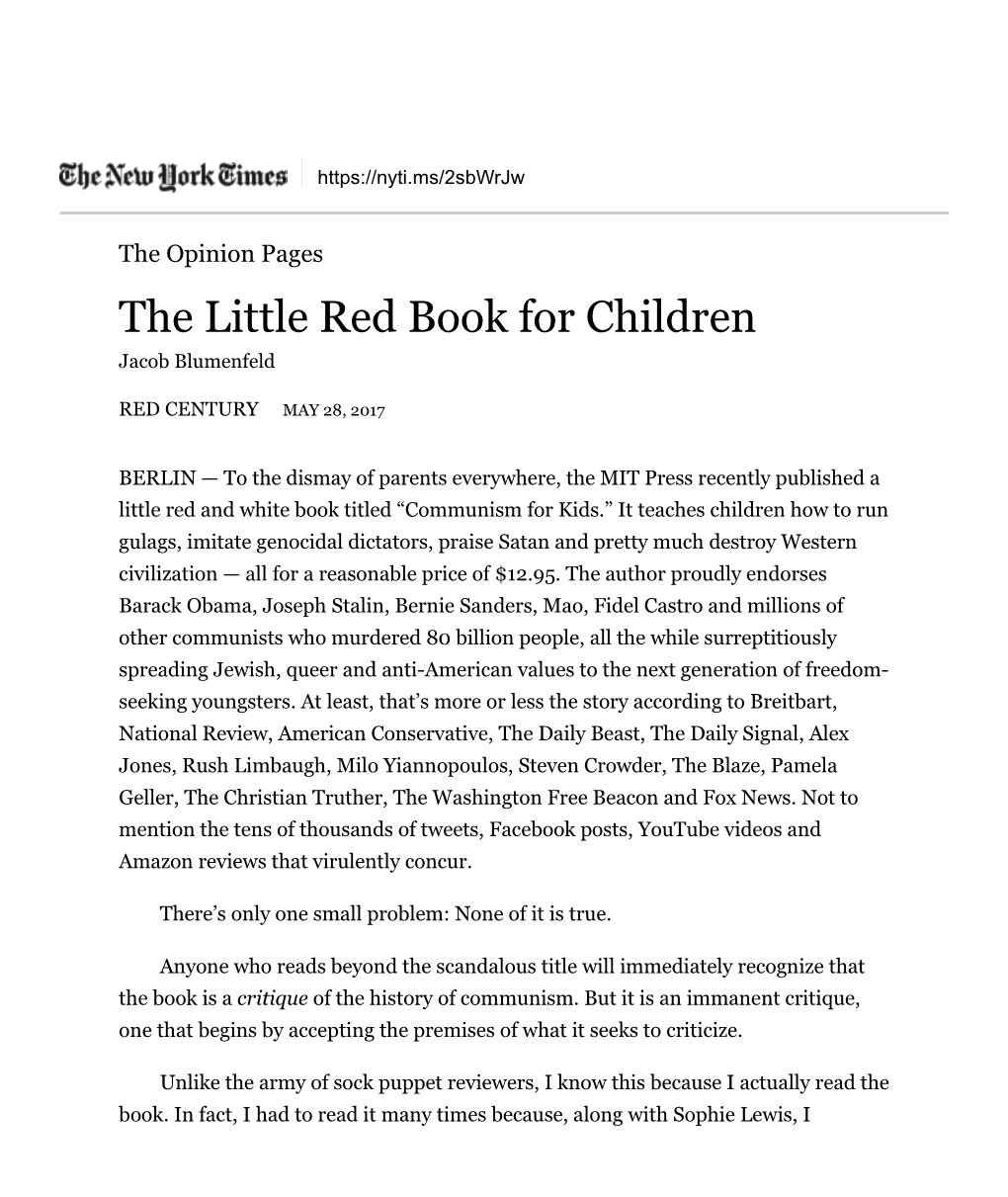 The Little Red Book for Children - the New York Times