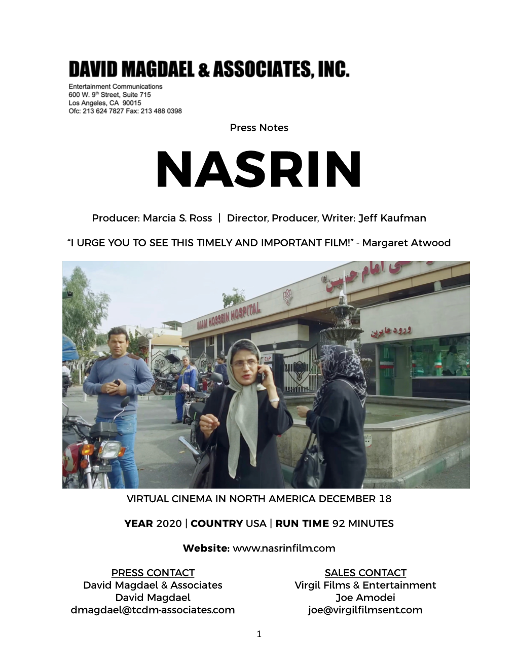 Nasrin Press Notes