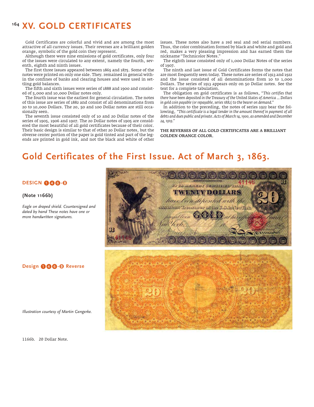 Gold Certificates of the Fourth and Later Issues. 10 Dollar Notes