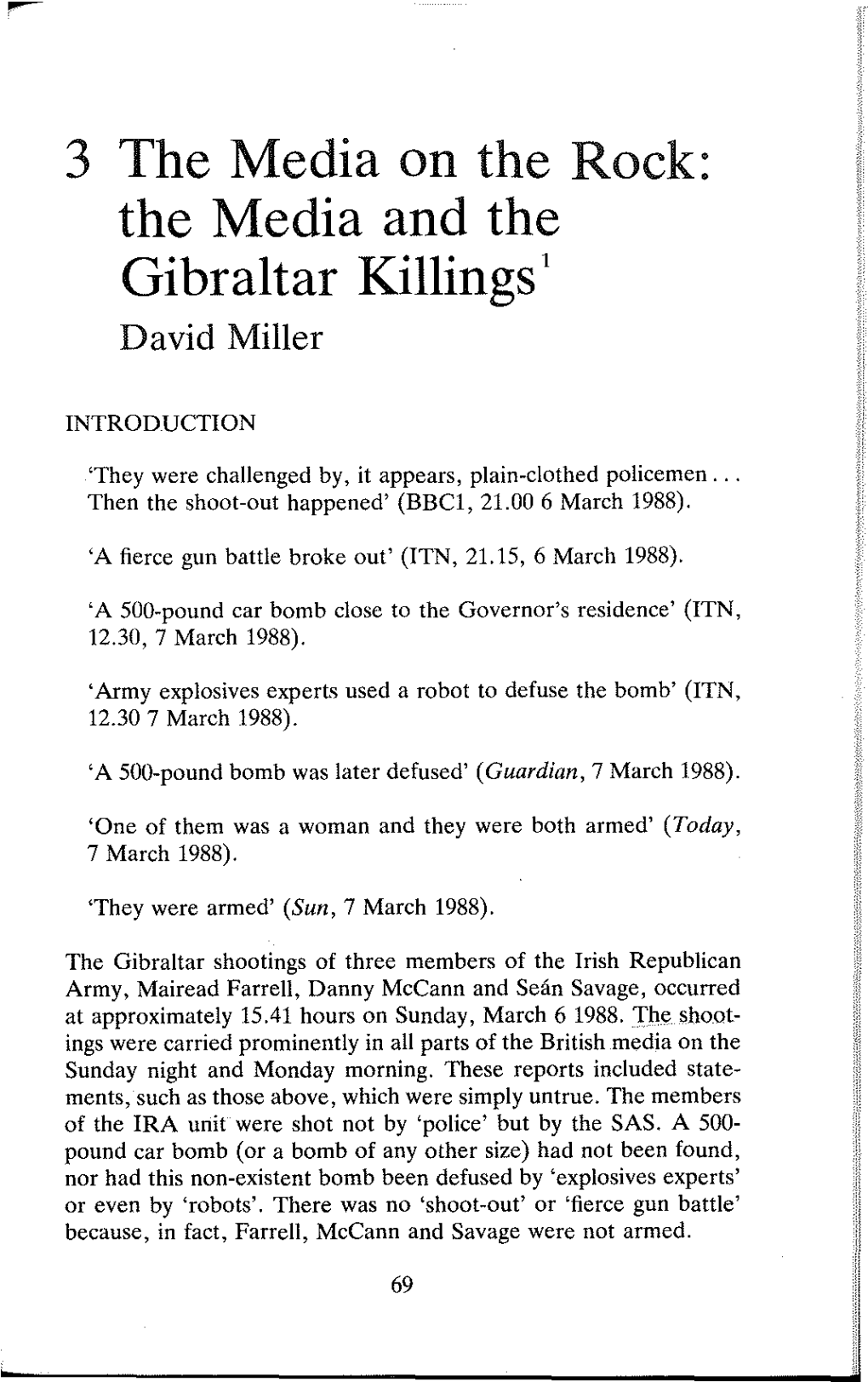 The Media and the Gibraltar Killings