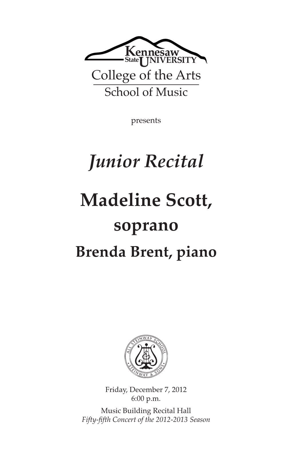 Junior Recital: Madeline Scott, Soprano