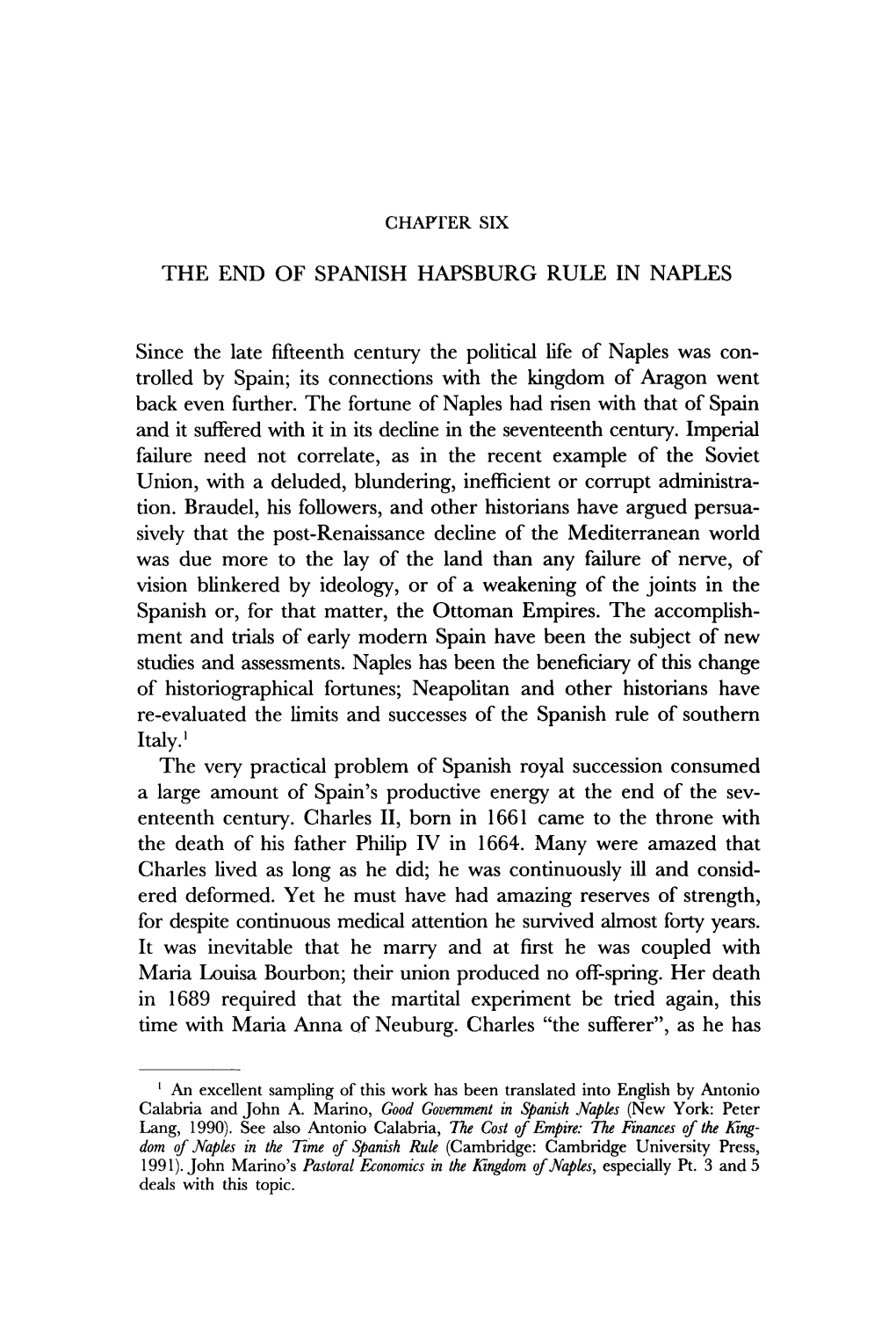 The End of Spanish Hapsburg Rule in Naples
