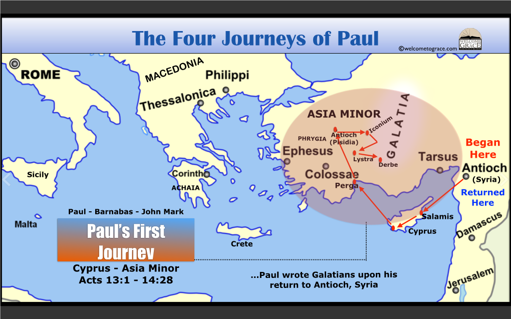 Paul's Four Journeys