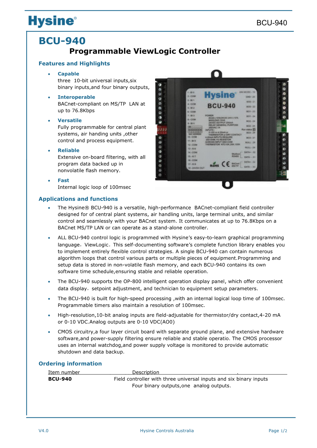 Programmable Viewlogic Controller