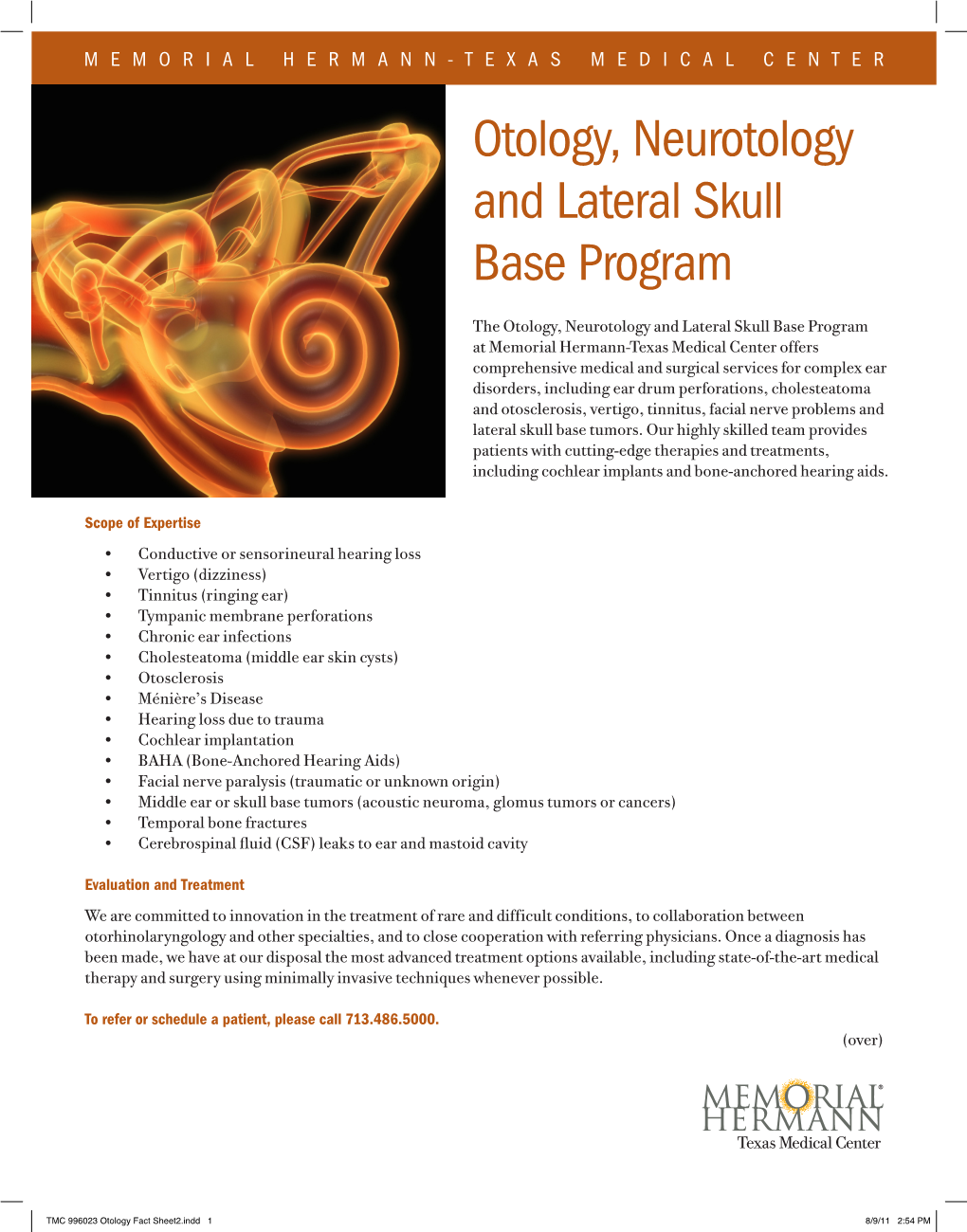 Otology, Neurotology and Lateral Skull Base Program