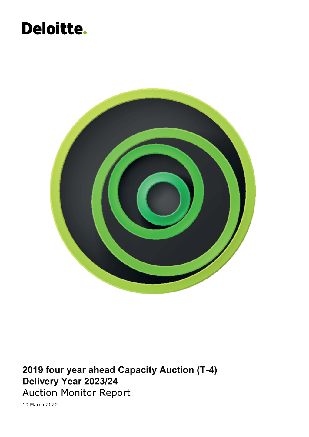 2019 Four Year Ahead Capacity Auction (T-4) Delivery Year 2023/24 Auction Monitor Report