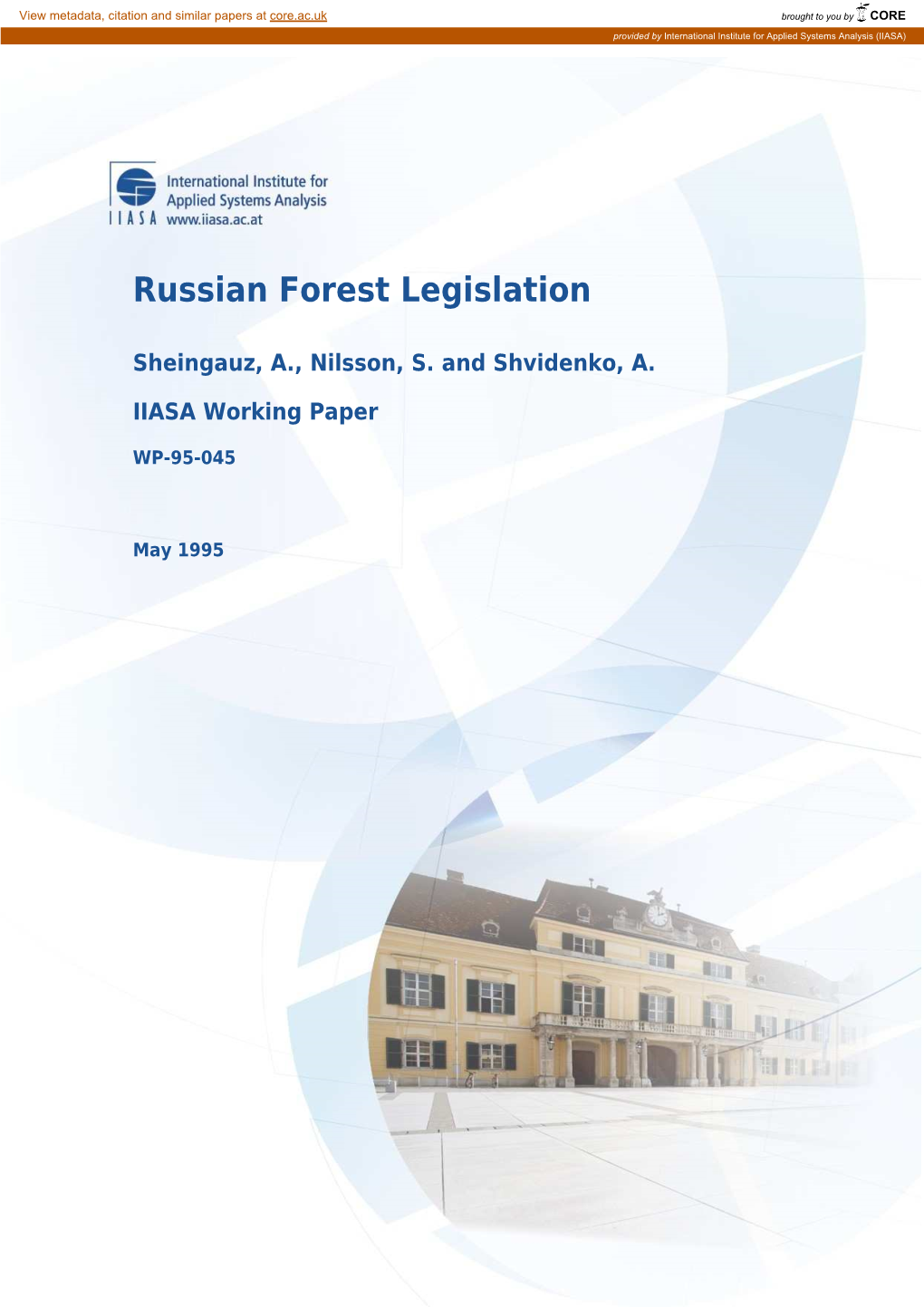 Russian Forest Legislation