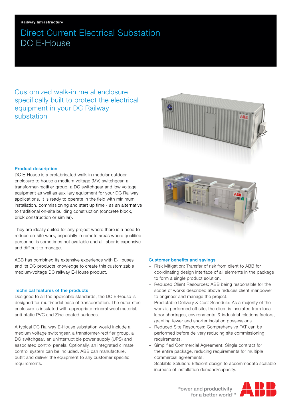 Direct Current Electrical Substation DC E-House