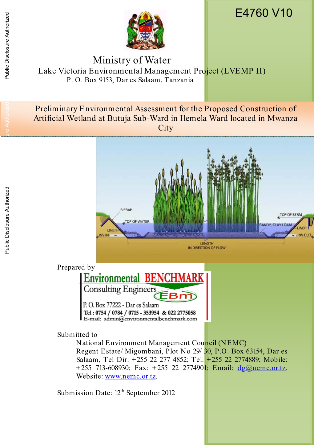 Ministry of Water Lake Victoria Environmental Management Project (LVEMP II) Public Disclosure Authorized P