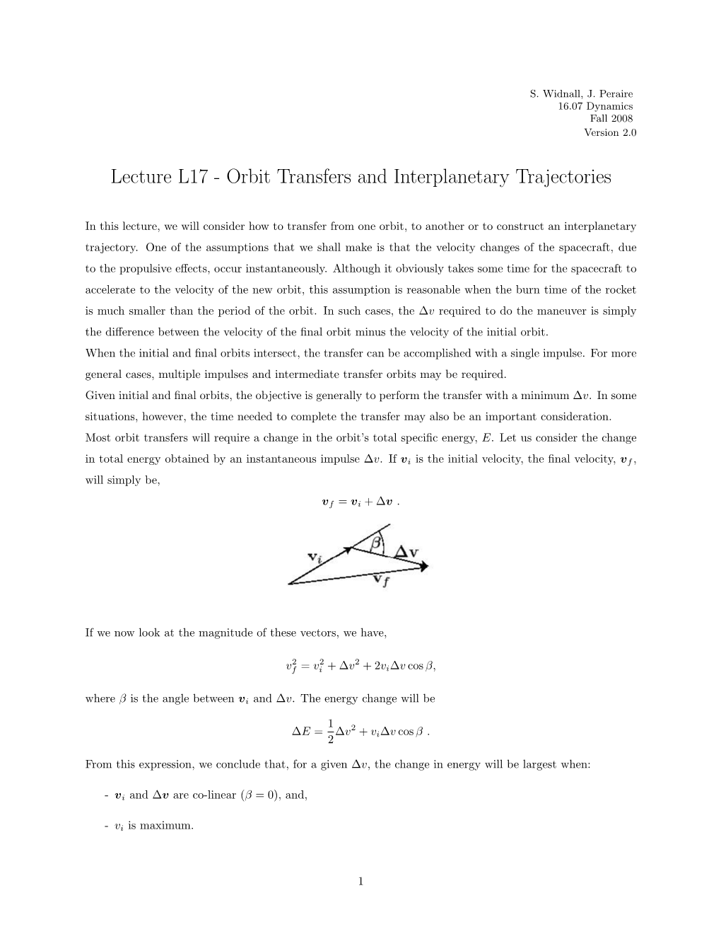 Orbit Transfers and Interplanetary Trajectories