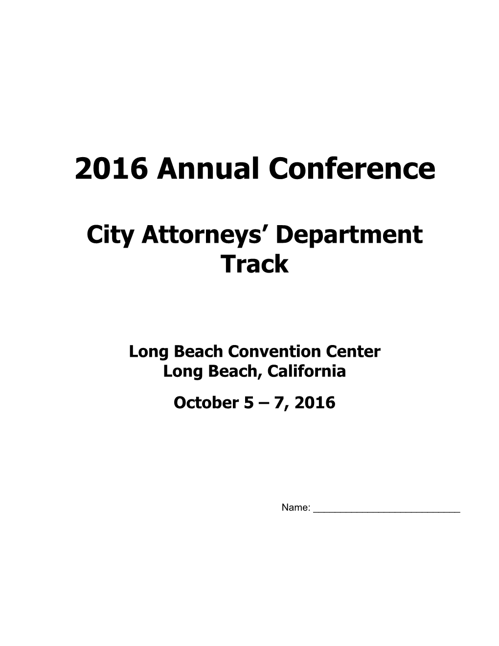 2016 Annual Conference