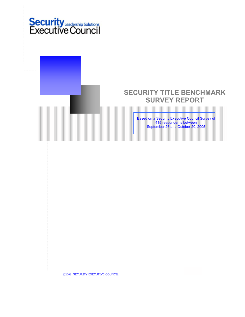 Security Title Benchmark Survey Report