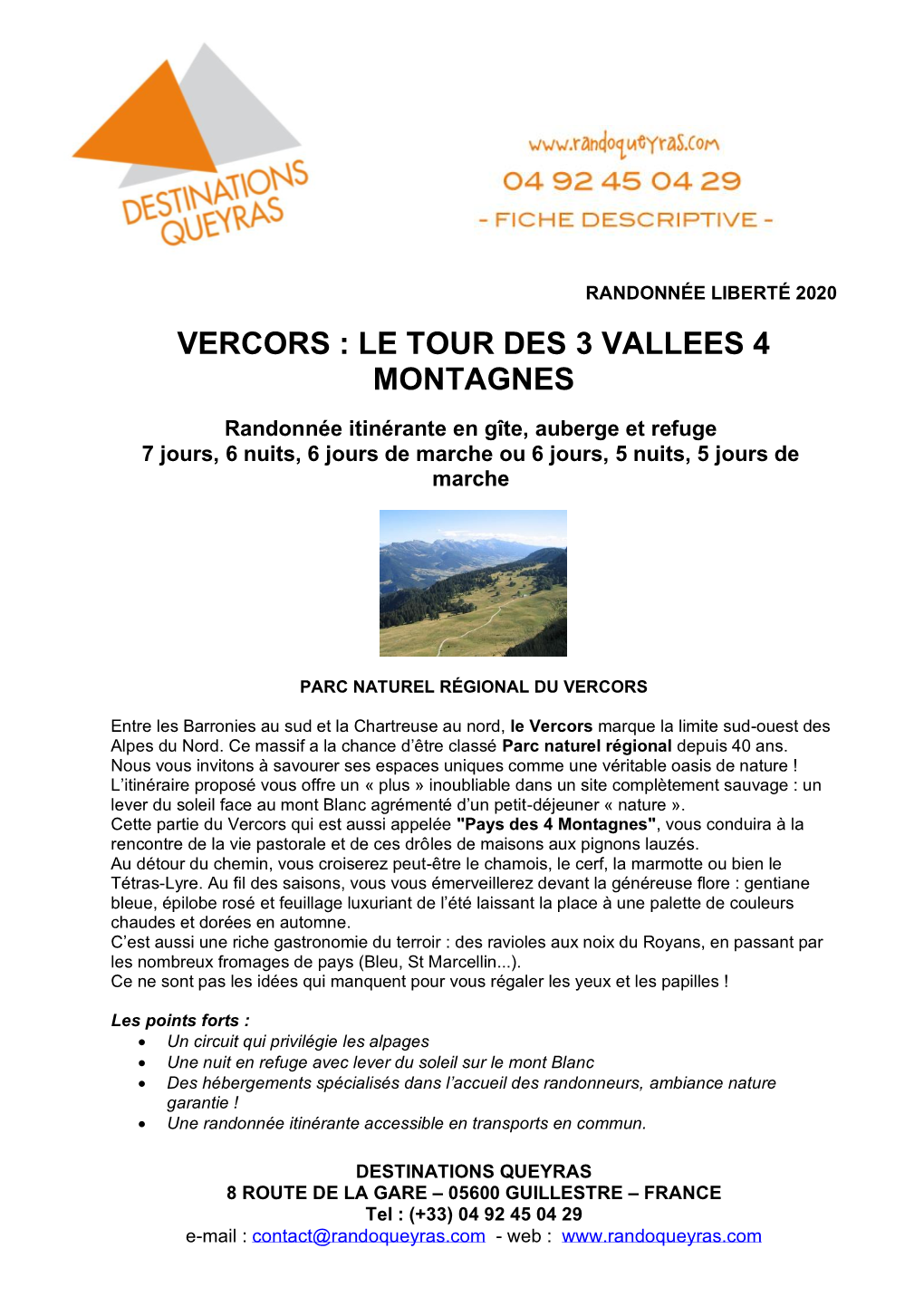 Vercors : Le Tour Des 3 Vallees 4 Montagnes