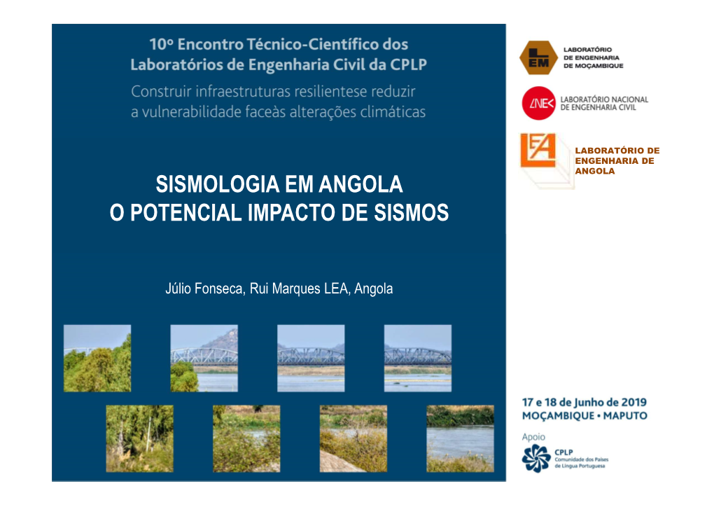 Sismologia Em Angola O Potencial Impacto De Sismos