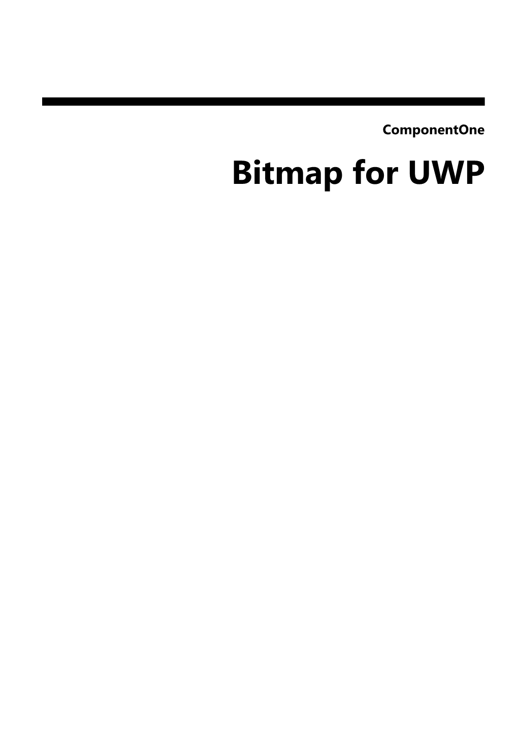 Bitmap for UWP