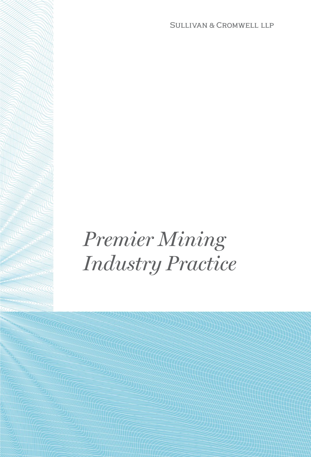 Premier Mining Industry Practice “They Have a Strong Focus on Mining and Metals and That Shows in Their Market Presence.”