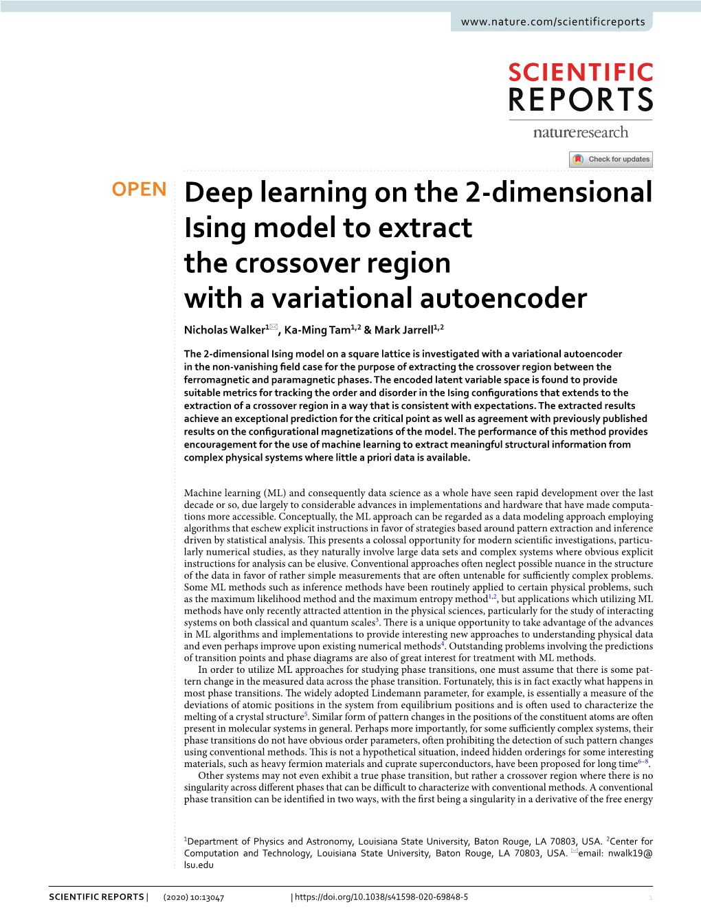 Deep Learning on the 2-Dimensional Ising Model to Extract the Crossover