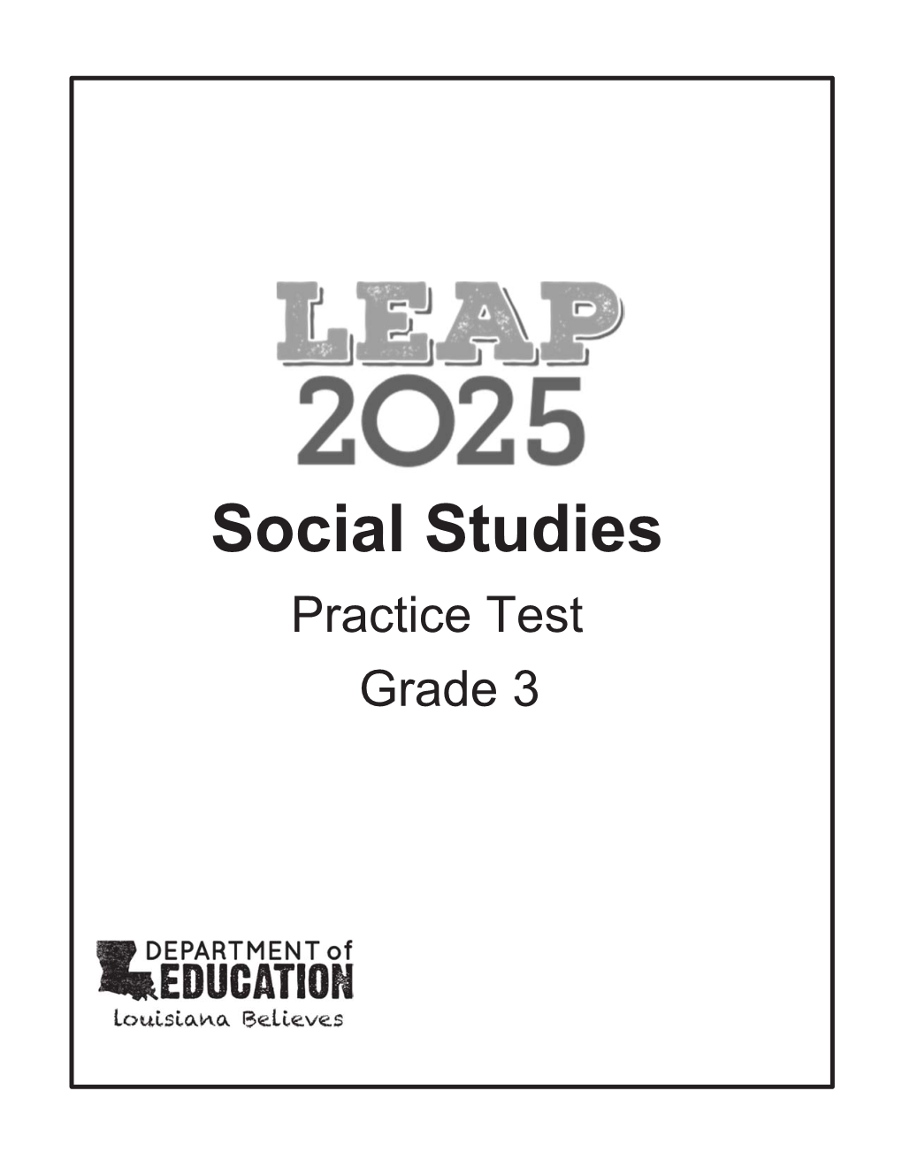 LEAP 2025 Grade 3 Social Studies Practice Test
