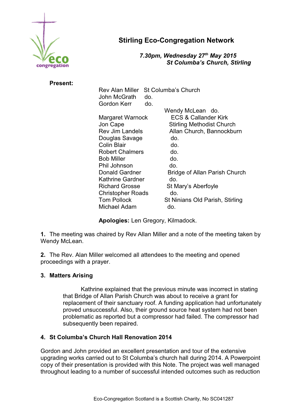 Stirling Eco-Congregation Network