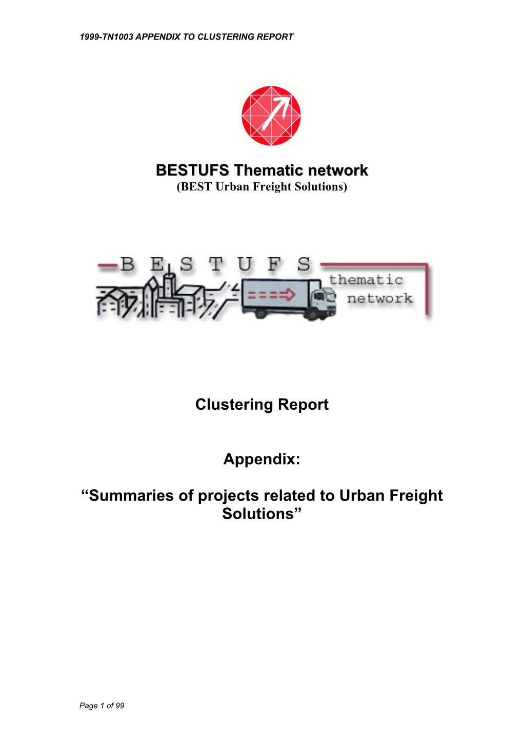 BESTUFS Thematic Network Clustering Report Appendix