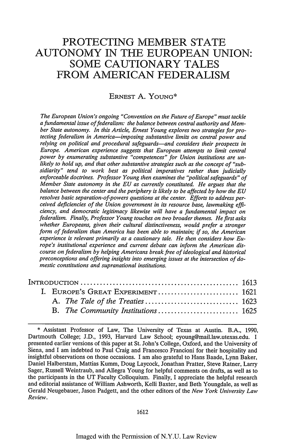 Protecting Member State Autonomy in the European Union: Some Cautionary Tales from American Federalism