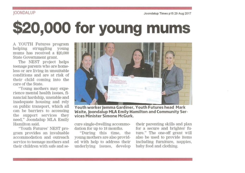 $20,000 for Young Mums