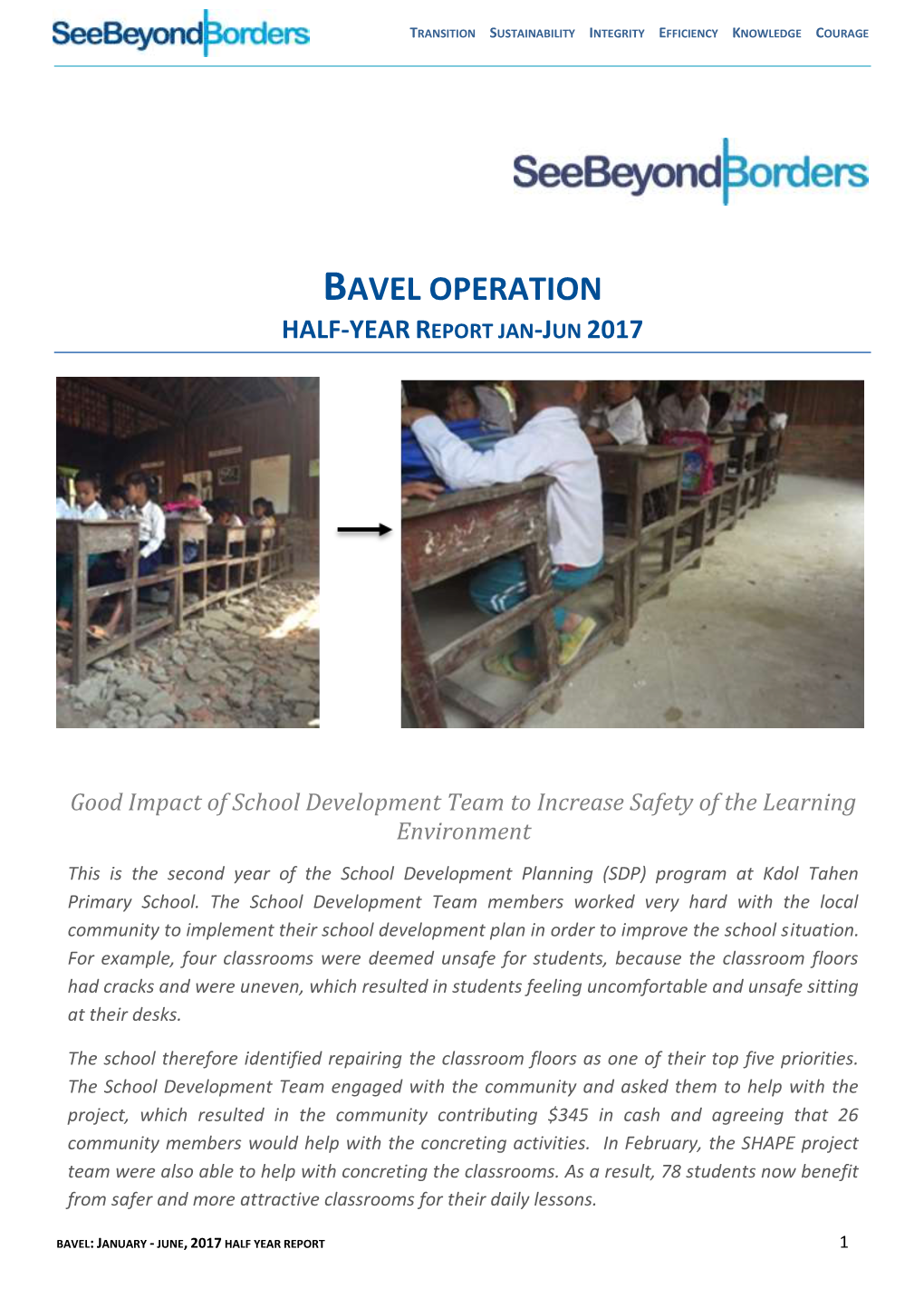 Bavel Operation Half-Year Report Jan-Jun 2017
