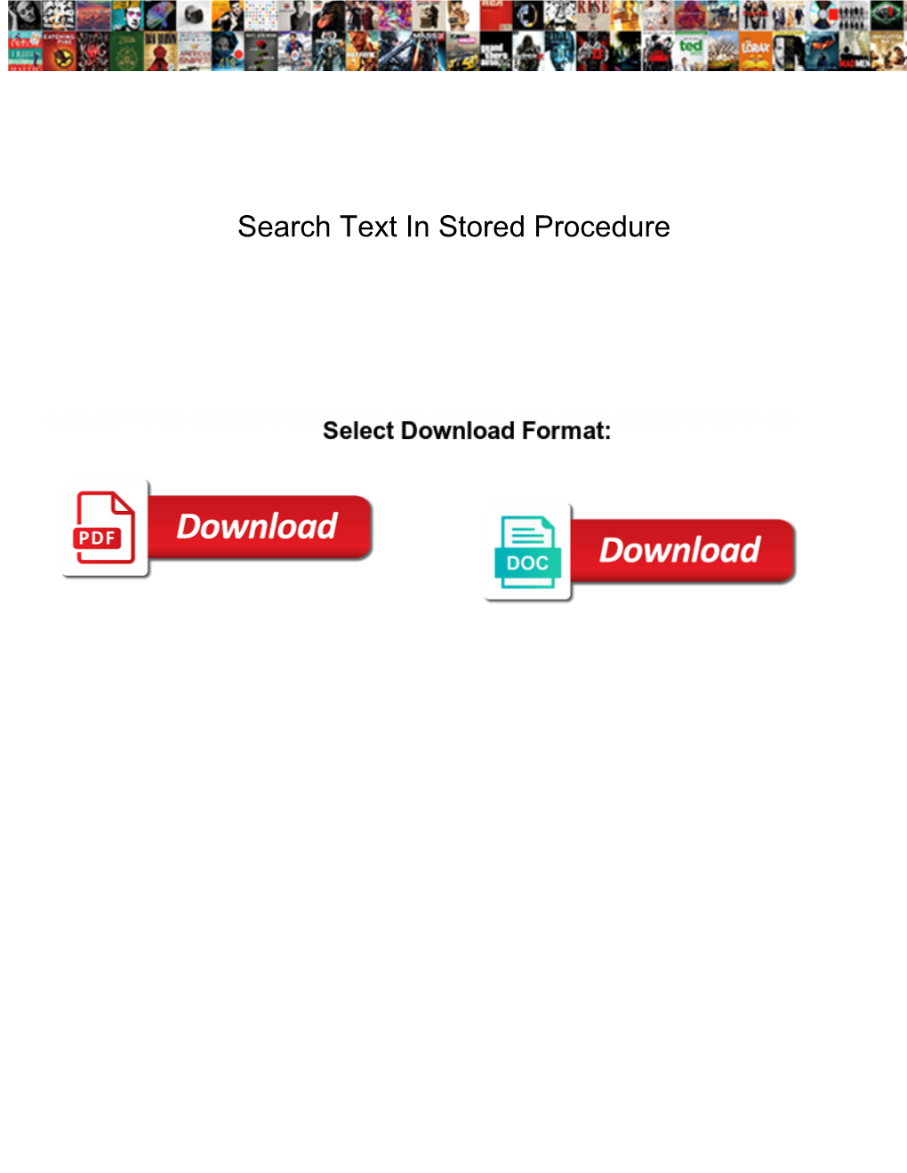 Search Text in Stored Procedure