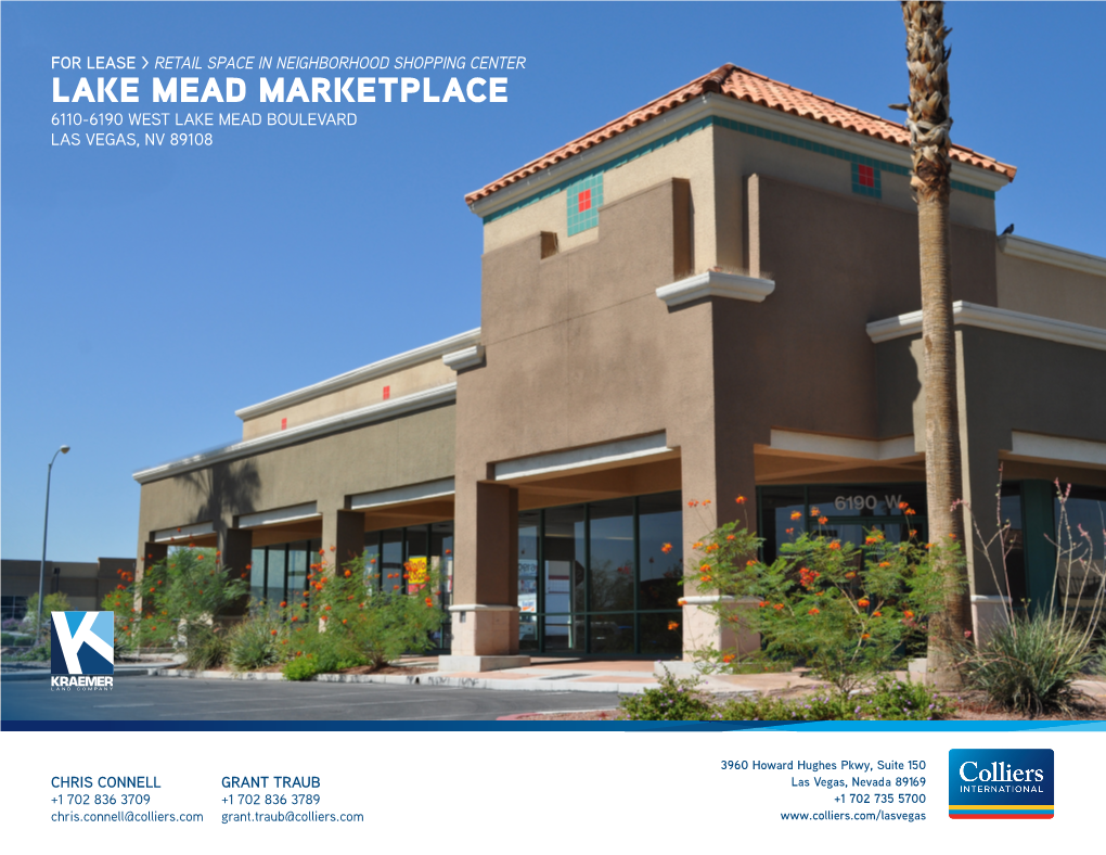 Lake Mead Marketplace 6110-6190 West Lake Mead Boulevard Las Vegas, Nv 89108