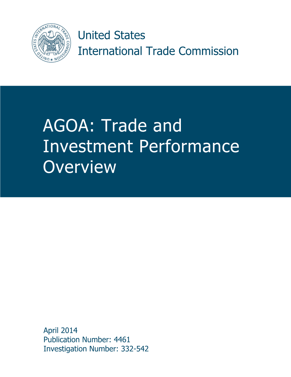 AGOA: Trade and Investment Performance Overview